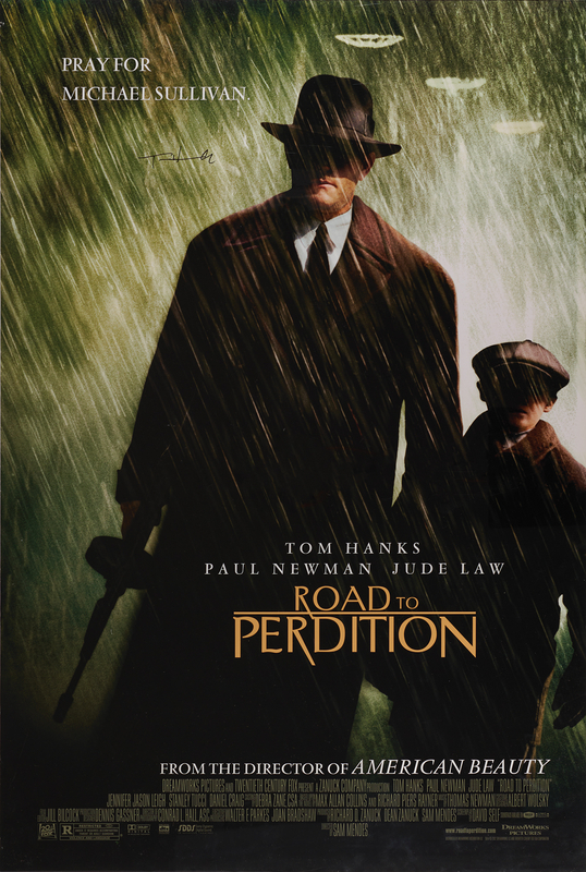 Lot 422 Tom Hanks Signed 'Road to Perdition' Movie Poster (27˝ x 40˝)