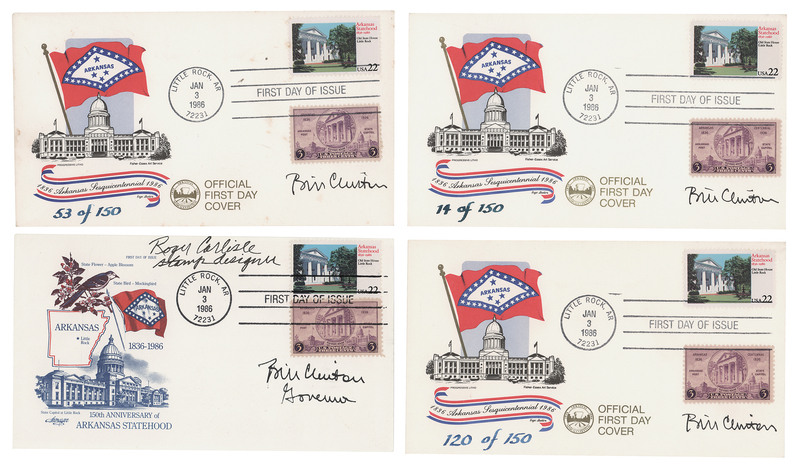 Lot 191 Bill Clinton (4) Signed First Day Covers