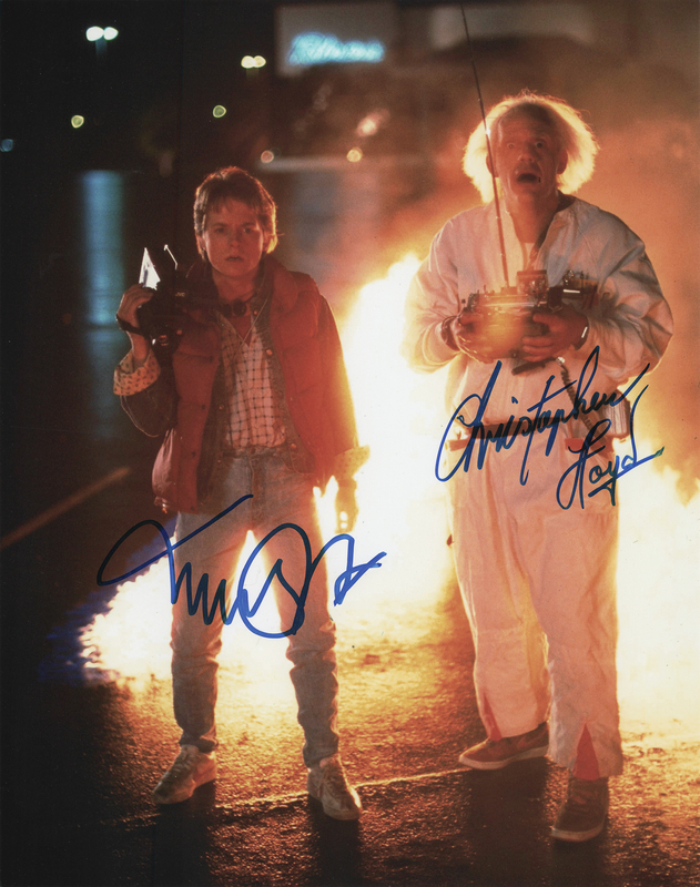 Lot 405 Back to the Future: Michael J. Fox and Christopher Lloyd Signed Oversized Photograph