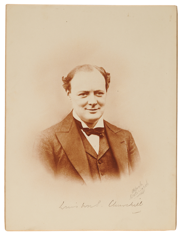 Lot 1 Winston Churchill Rare Early Signed Photograph (c. 1915, A. H. Poole of Waterford)