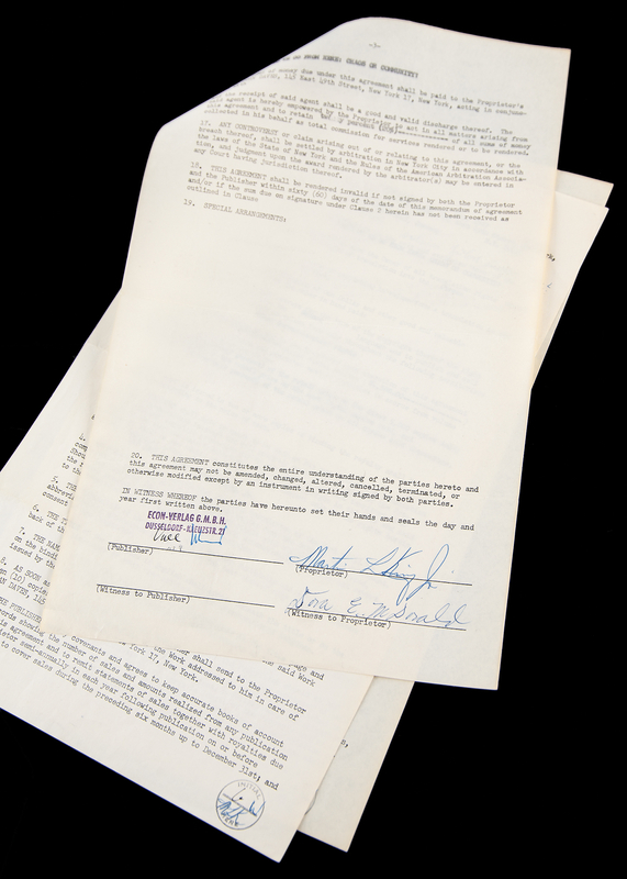 Lot 224 Martin Luther King, Jr. Document Signed for a German Translation of Where Do We Go from Here