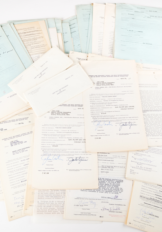 Lot 458 TV Stars (31) Signed Document Collection