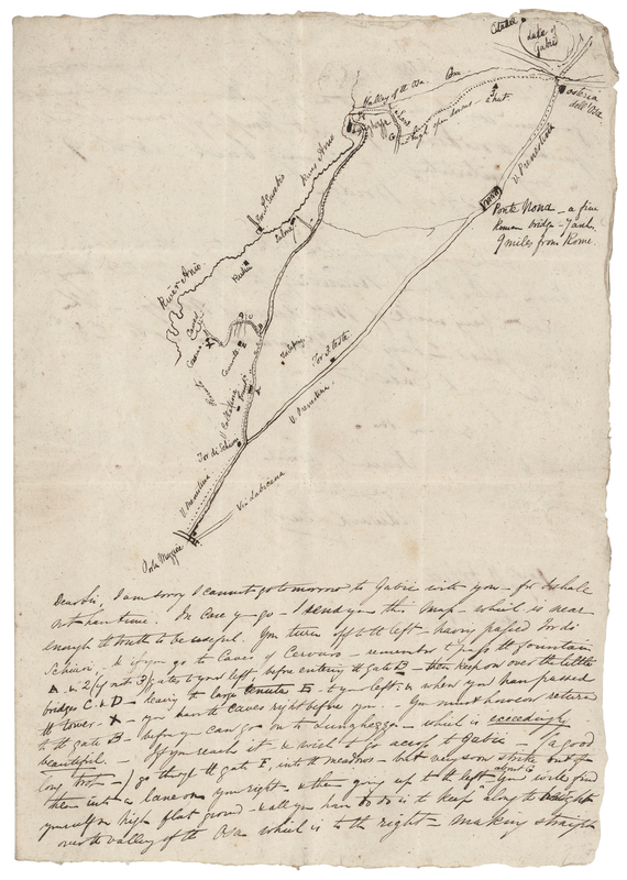 Lot 346 Edward Lear Autograph Letter Signed with Hand-Drawn Map