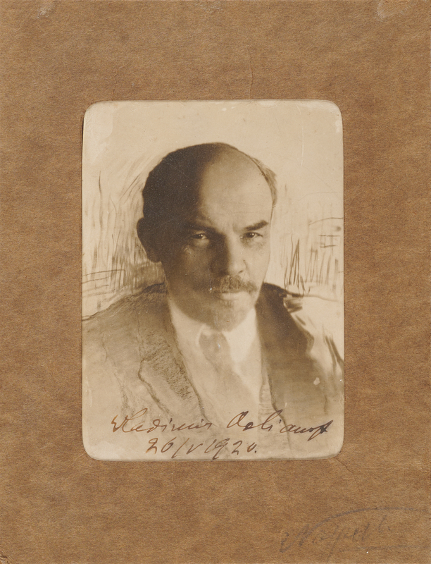 Lot 204 Vladimir Lenin Signed Photograph by Moisei Nappelbaum - An Exceedingly Rare Example of the Soviet Revolutionary's Seminal Portrait