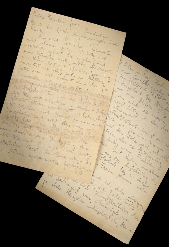 Lot 372 Franz Kafka Handwritten Draft Letter on Painting: 