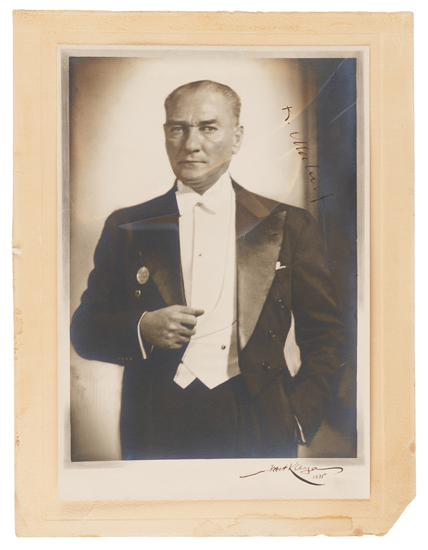 Lot 203 Mustafa Kemal Ataturk Oversized Signed Photograph by Izzet Kaya