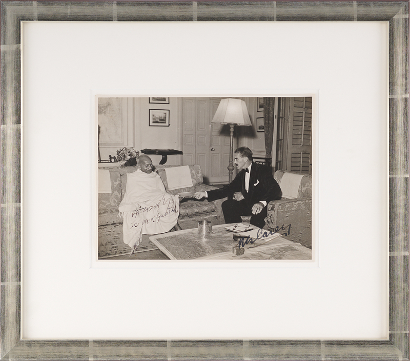 Lot 135 Mohandas Gandhi and Richard Casey Signed Photograph