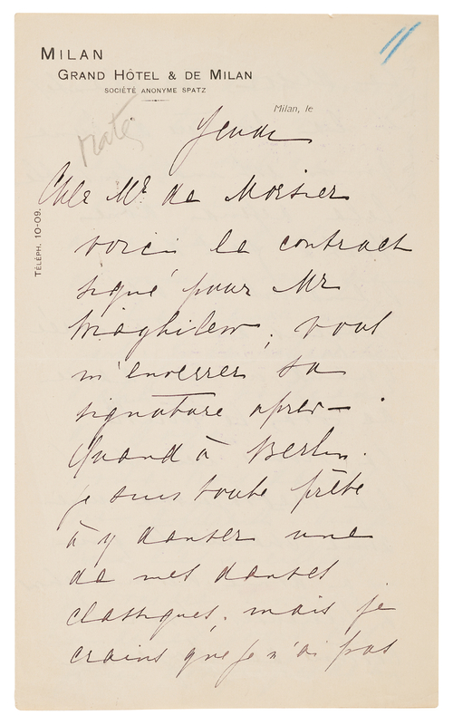 Lot 259 Mata Hari Autograph Letter Signed on Dance and Diaghilev: 