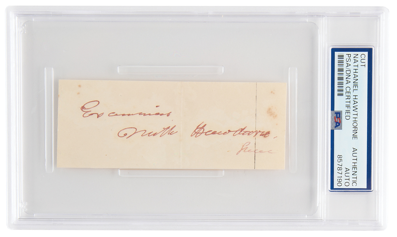 Lot 385 Nathaniel Hawthorne Signature
