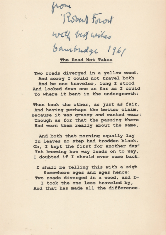 Lot 384 Robert Frost Signature