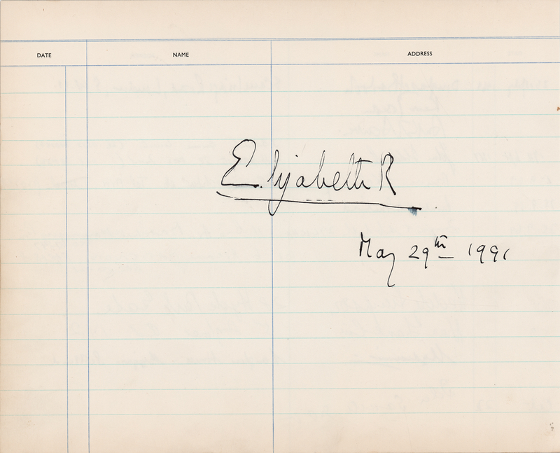 Lot 219 Queen Elizabeth II Signature