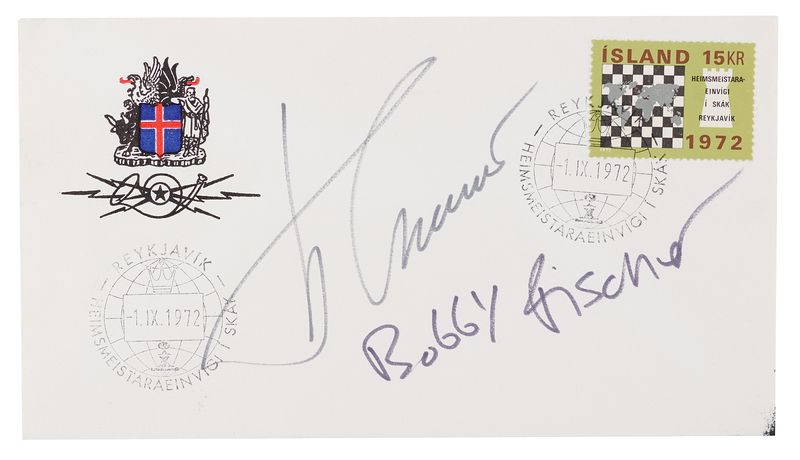 Lot 463 Bobby Fischer and Boris Spassky Signed 1972 'Match of the Century' Commemorative Cover