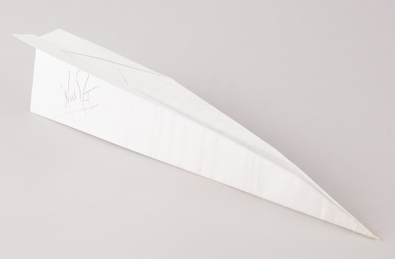 Lot 317 Neil Armstrong Signed Paper Airplane