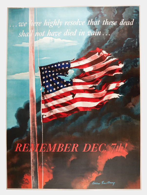 Lot 33 World War II Poster: 'Remember Dec. 7th' (1942) - 39.75˝ x 55.5˝