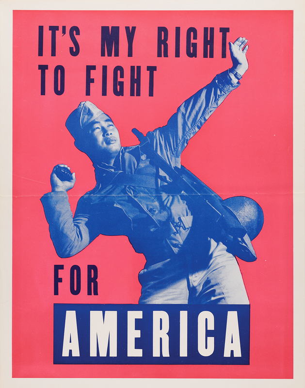 Lot 77 World War II Poster: 'It's My Right to Fight for America' (1944) - 15.75˝ x 20˝