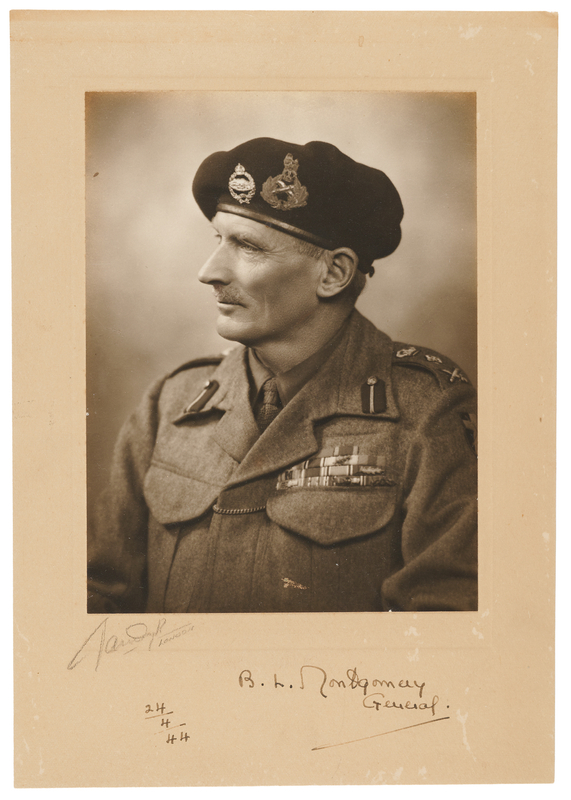 Lot 61 Montgomery of Alamein World War II-Dated Signed Photograph - Pre-D-Day Studio Portrait