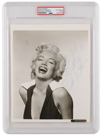 Lot #399 Marilyn Monroe Signed Photograph to