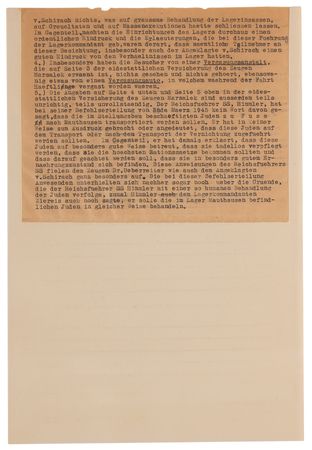 Lot #131 Nuremberg Trials: Baldur von Schirach Document Signed, Denying Knowledge of Nazi Extermination Camps: 