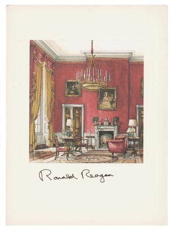 Lot #185 Ronald Reagan Signed White House
