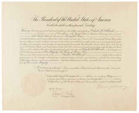 Lot #169 Warren G. Harding Document Signed as