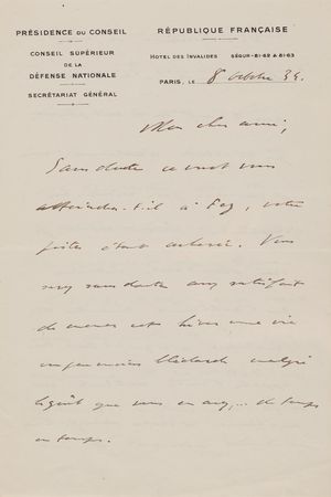 Lot #27 Charles de Gaulle Autograph Letter Signed