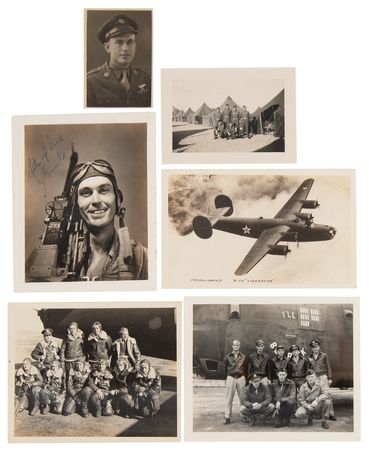 Lot #49 World War II: William F. Stuckey’s B-24 'The Dreamer' A-2 Bomber Jacket and (30) Mission-Used Bomb Fuse Pins with Military Archive Including Award Citations, Photographs, and Patches - Image 10