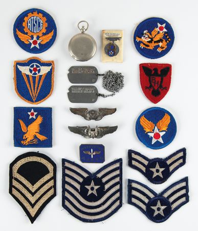 Lot #49 World War II: William F. Stuckey’s B-24 'The Dreamer' A-2 Bomber Jacket and (30) Mission-Used Bomb Fuse Pins with Military Archive Including Award Citations, Photographs, and Patches - Image 12