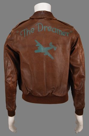 Lot #49 World War II: William F. Stuckey’s B-24 'The Dreamer' A-2 Bomber Jacket and (30) Mission-Used Bomb Fuse Pins with Military Archive Including Award Citations, Photographs, and Patches - Image 3