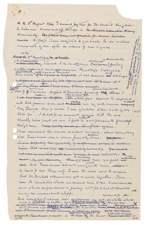 Lot #73 Brian Horrocks Handwritten Manuscript on Dwight D. Eisenhower - Image 2