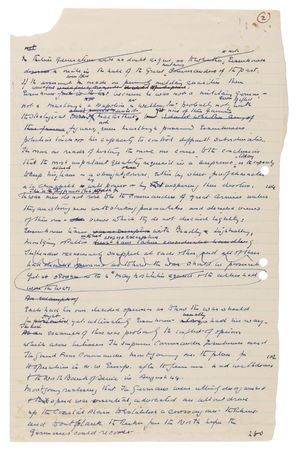 Lot #73 Brian Horrocks Handwritten Manuscript on Dwight D. Eisenhower - Image 3