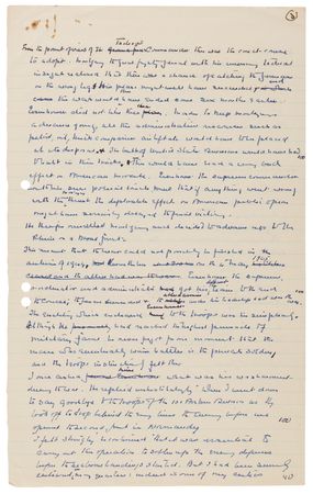 Lot #73 Brian Horrocks Handwritten Manuscript on Dwight D. Eisenhower - Image 4