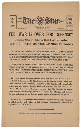 Lot #89 V-E Day: The Guernsey Star Newspaper