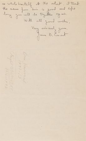 Lot #102 James B. Conant Autograph Letter Signed on the Atomic Bomb - 