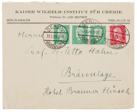 Lot #244 Lise Meitner Autograph Note Signed to Otto Hahn - Image 4