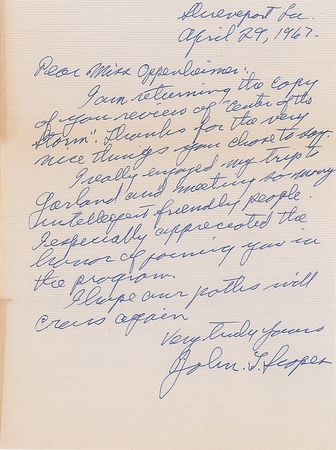 Lot #230 John T. Scopes Autograph Letter Signed on