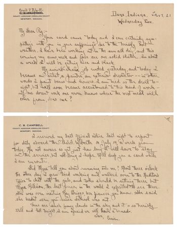 Lot #138 Ernie Pyle Early Autograph Letter Signed,