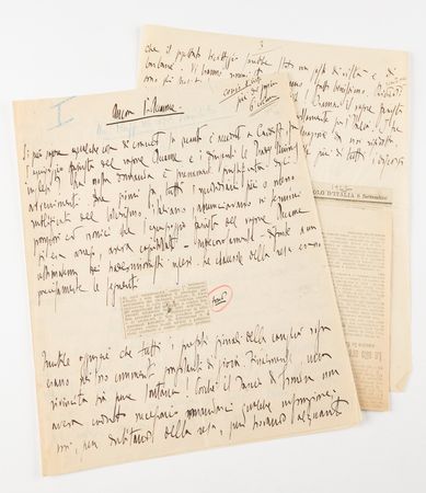 Lot #15 Benito Mussolini Handwritten Manuscript