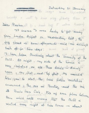 Lot #140 Montgomery of Alamein Autograph Letter Signed on Safeguarding His Home at Isington Mill - Image 1