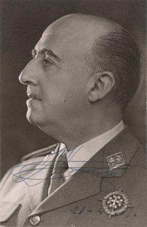 Lot #208 Francisco Franco Signed Photograph