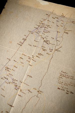 Lot #373 T. E. Lawrence Hand-Drawn Map of the