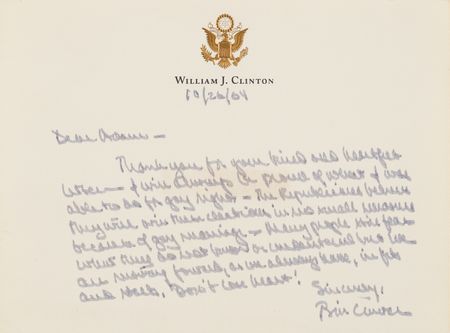 Lot #190 Bill Clinton Autograph Letter Signed - I