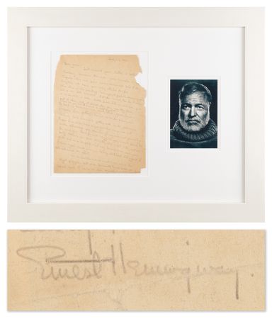 Lot #369 Ernest Hemingway Autograph Letter Signed,