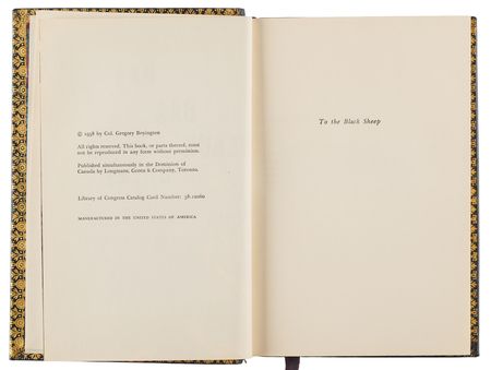 Lot #60 Pappy Boyington Author's Presentation Copy of Baa Baa Black Sheep - Image 3