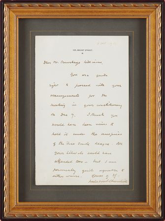 Lot #4 Winston Churchill Autograph Letter Signed: