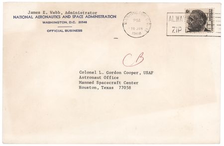 Lot #292 James Webb Typed Letter Signed to Gordon Cooper - Image 2
