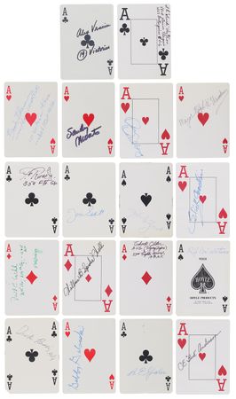 Lot #51 World War II Fighter Aces (18) Signed Playing Cards - Image 2