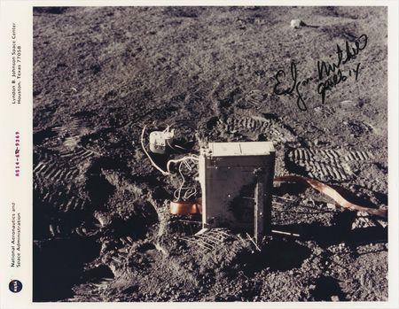Lot #325 Edgar Mitchell Signed Photograph