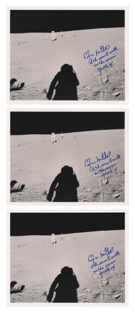 Lot #328 Edgar Mitchell (3) Signed Photographs