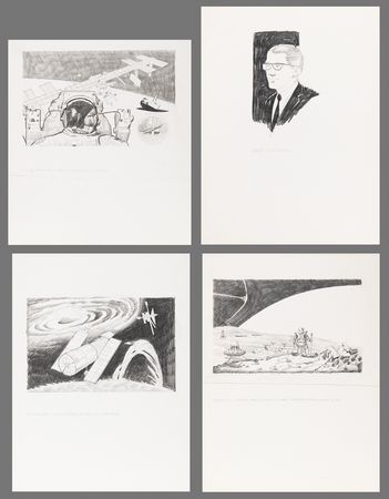 Lot #338 NASA: James Dean (4) Original Sketches