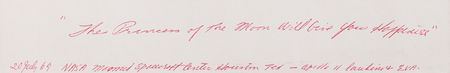 Lot #316 Apollo 11: Dr. Manbou Original Japanese Calligraphy Artwork - Image 2